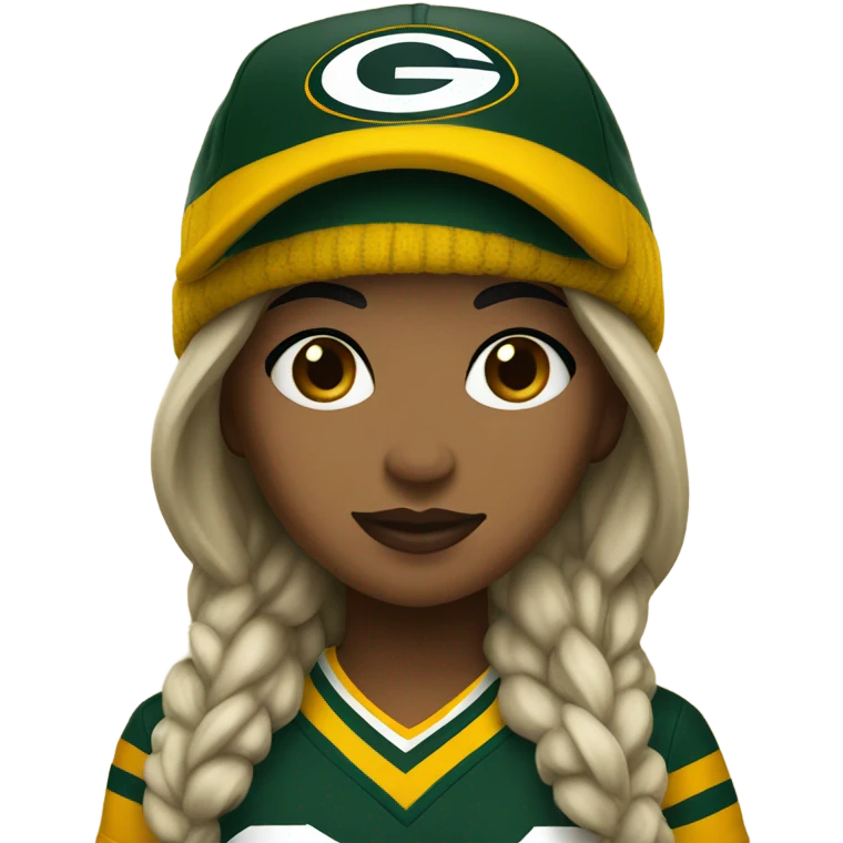 Packers girl with hat emoji