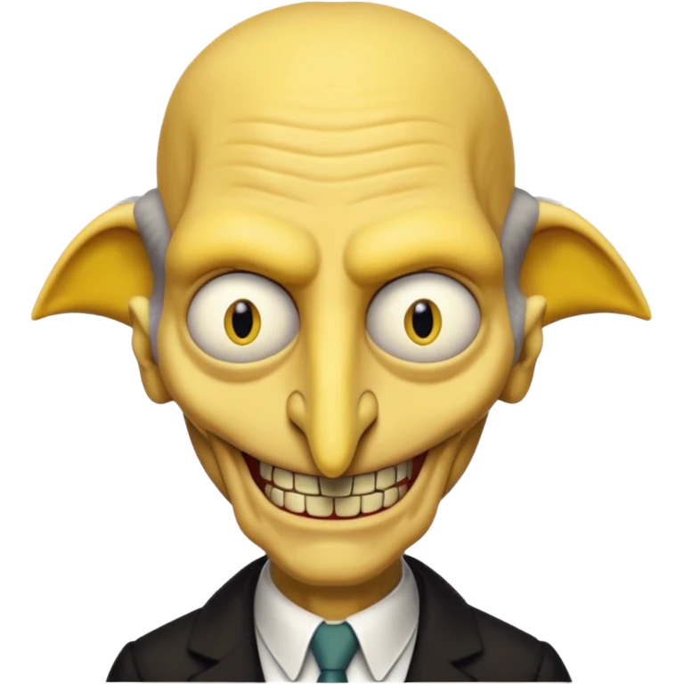 Mr. Burns, simpson, yellow skin tone, very very very long nose. emoji