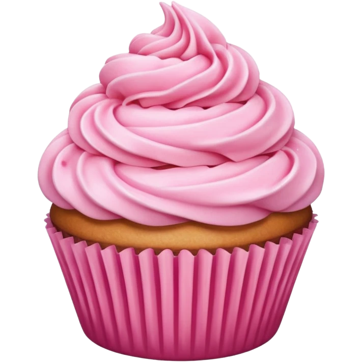 cupcake with pink icing emoji