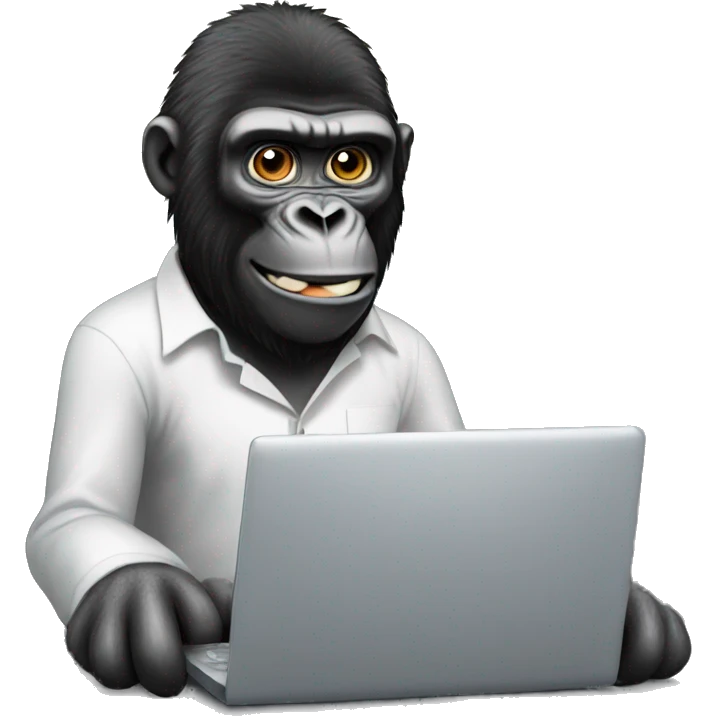 gorilla software engineer using a computer emoji