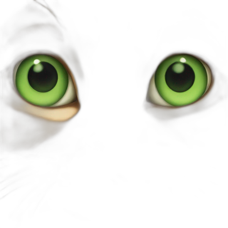 Fat orange cat with green eyes  emoji