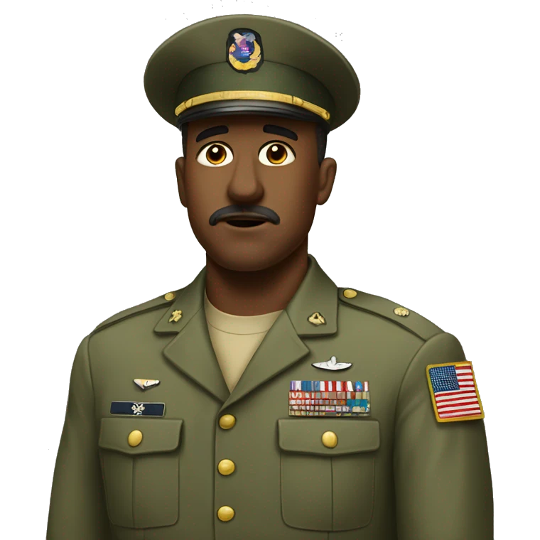 A military man who doesn't understand what's going on emoji