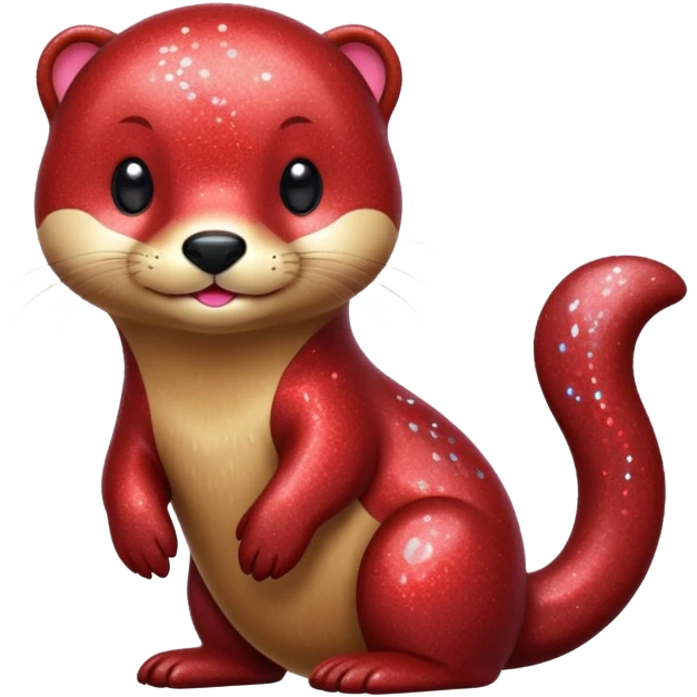 red glitter otter emoji