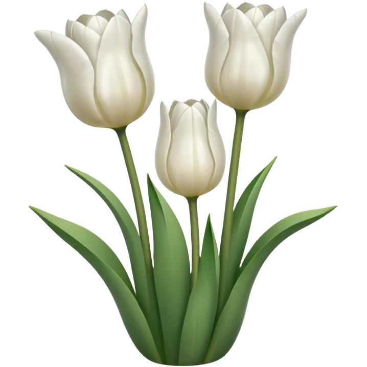 White tulips emoji