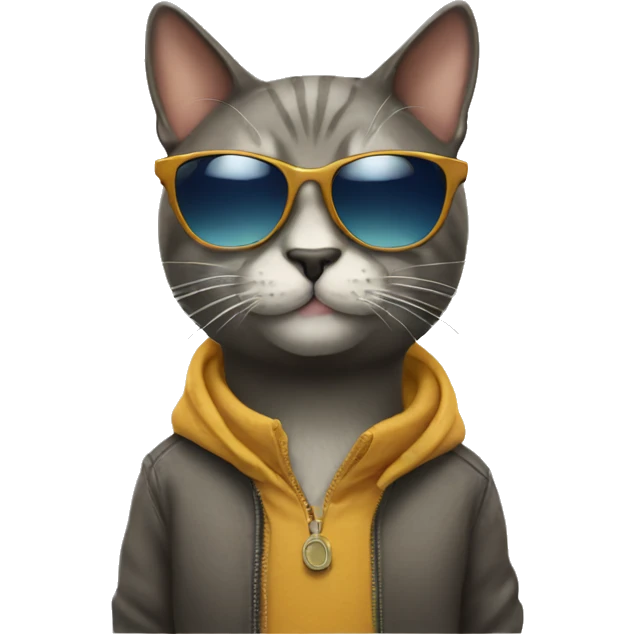 Cat with sunglasses  emoji