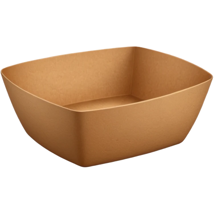 create an emoticon of a retangular bowl made of kraft paper, 
The lunch box should be the most similar to this real one..
https://i.postimg.cc/FKcHz1tk/Screenshot-2025-11-11-alle-16-06-29.png

Can get more images of the bowl from this instagram account https://www.instagram.com/chefaporterbr/ emoji