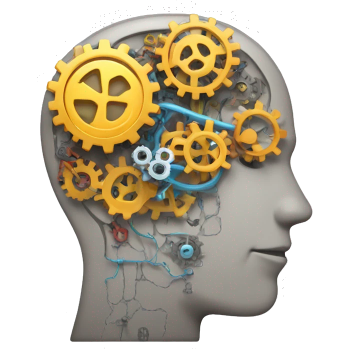 technological brain with working cogs emoji