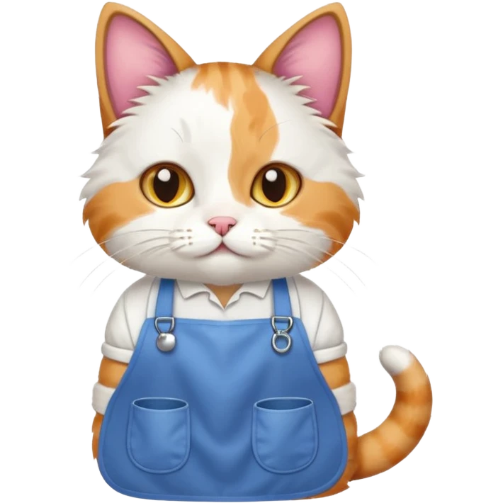 Cat apron emoji