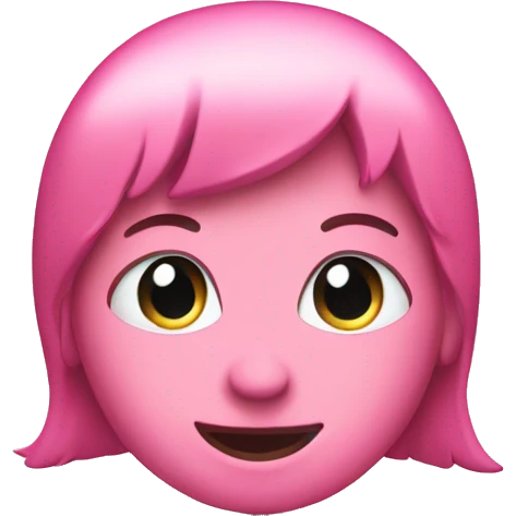 I love you in pink emoji