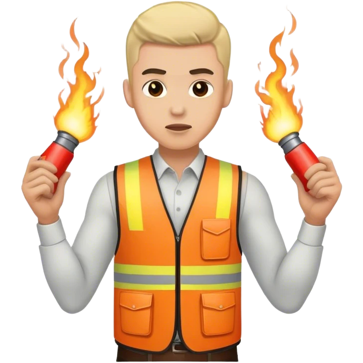 Man wearing a vest that has dynamite attached to it emoji