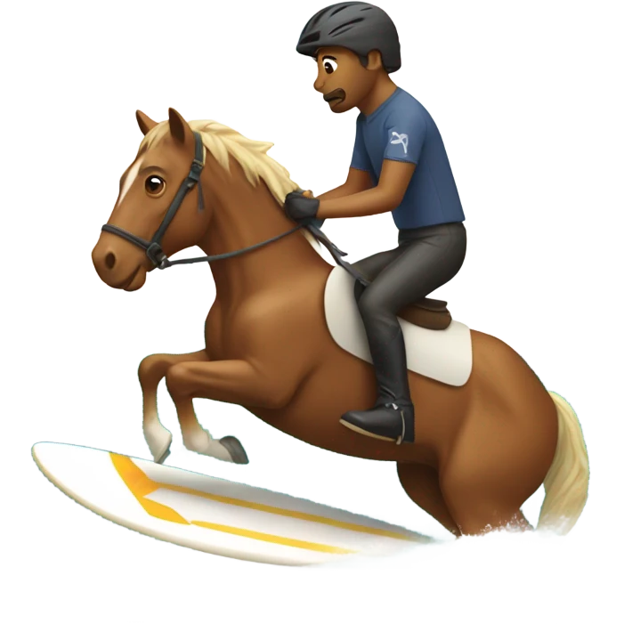 Horse riding a surfboard emoji