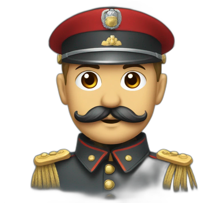 petit allemand moustachus soldat emoji