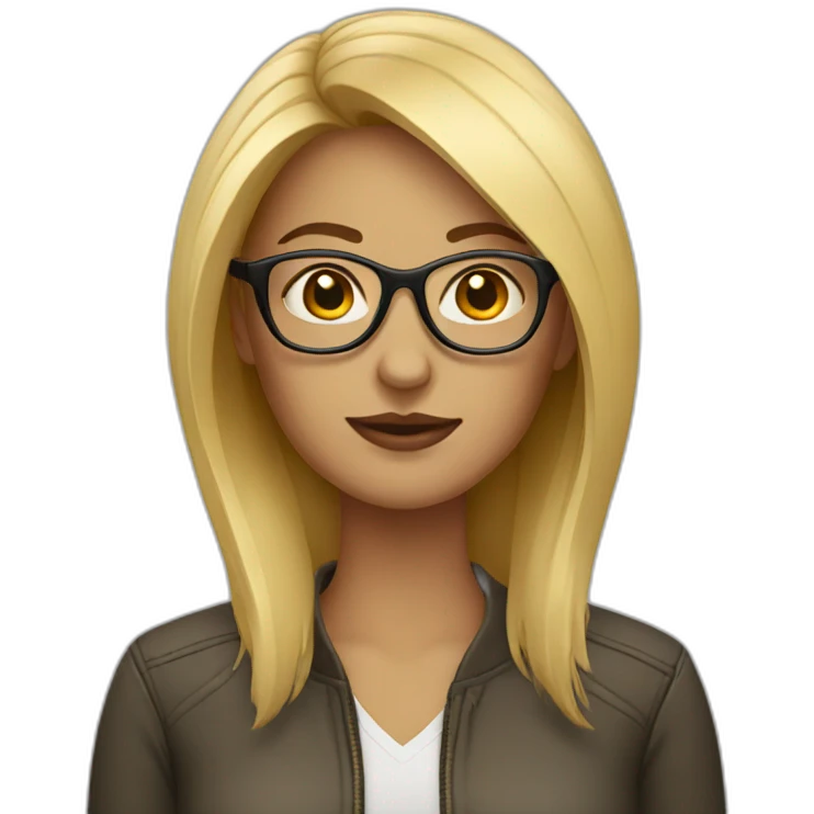 woman designer with glasses emoji