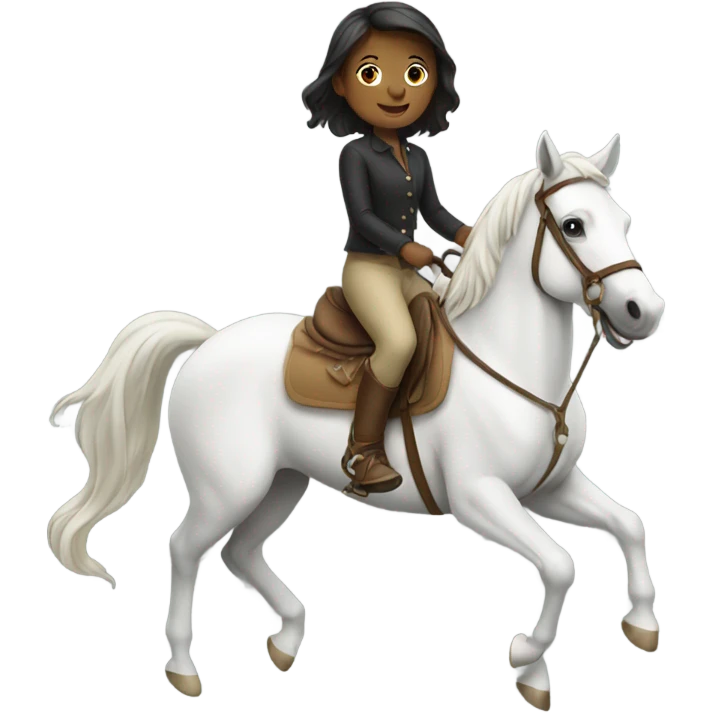 Girl ride a hourse  emoji