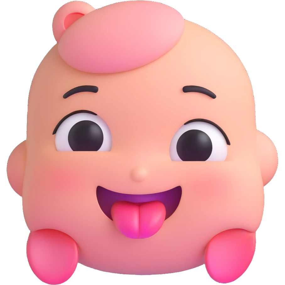 blushing face with eyes rolled up and tongue out emoji