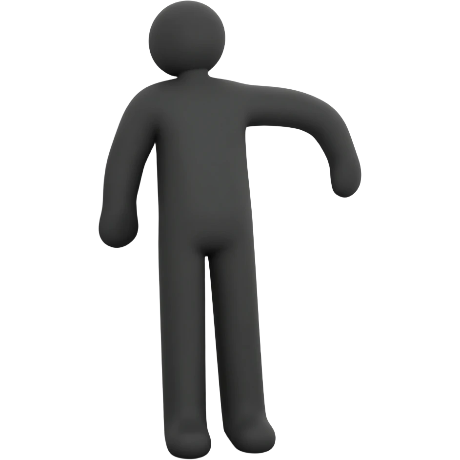 stick figure leaning against a wall emoji