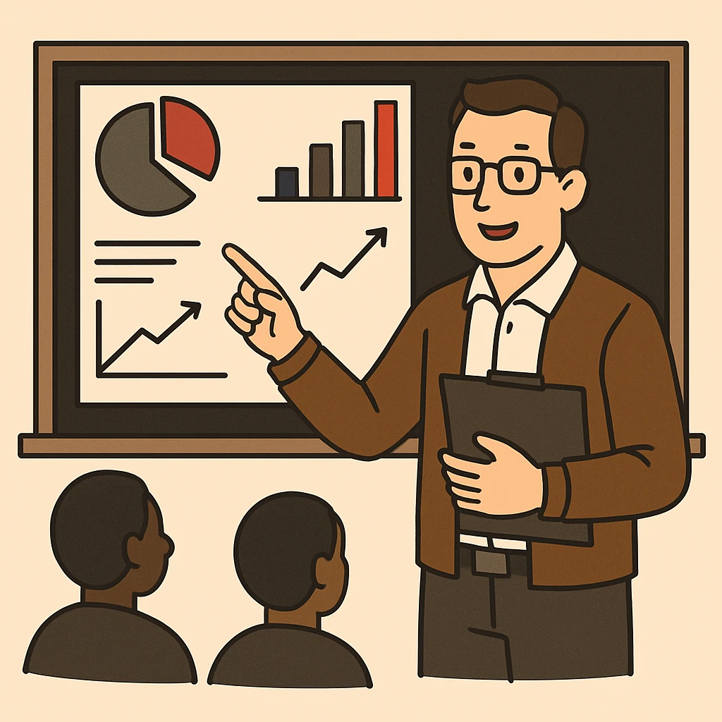Add a simple blackboard to the background while maintaining the general style and keeping the background simple. The original style is general, so keep the look consistent with a simple background and a blackboard added. emoji