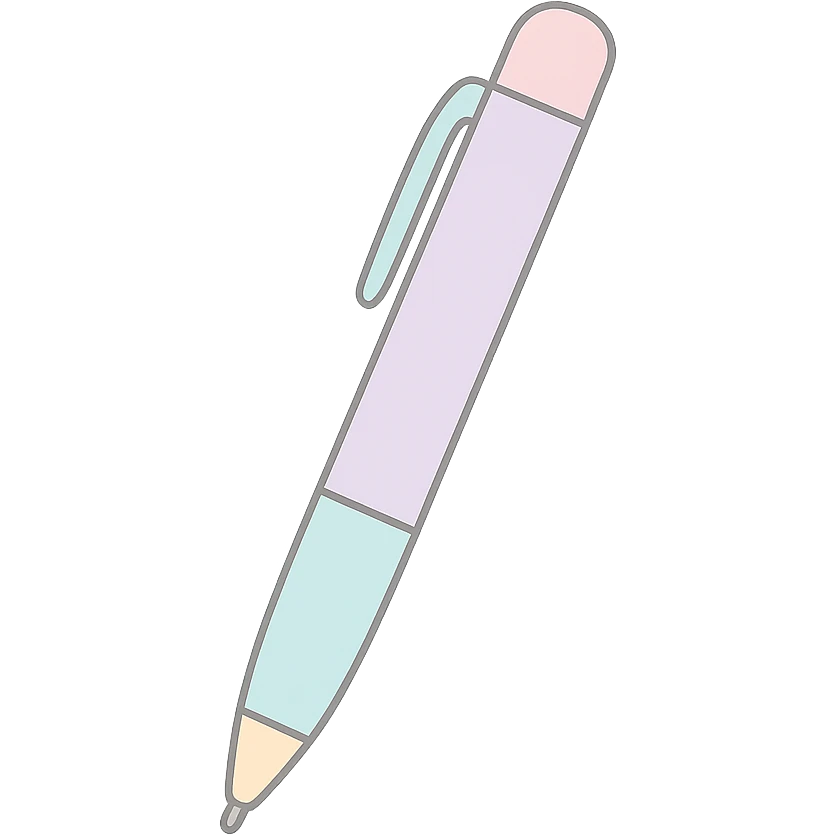 aesthetic pastel pen emoji
