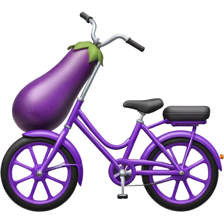 Eggplant on a bike emoji