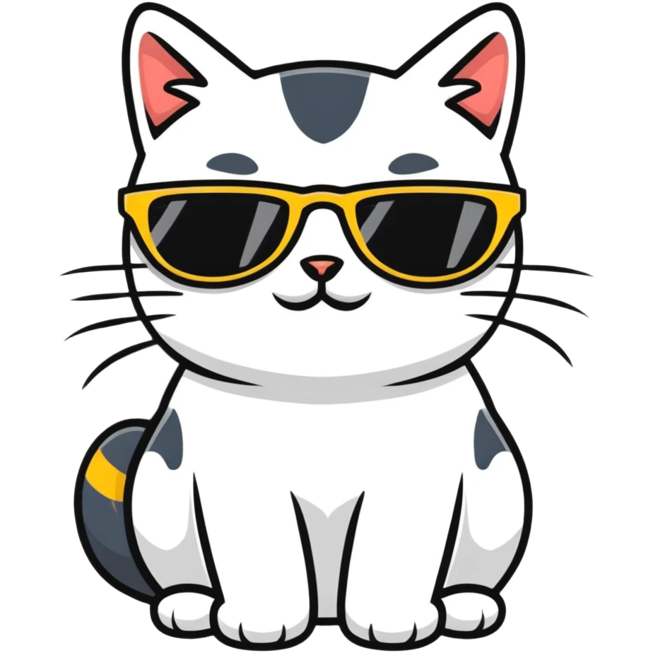 Cat with sunglasses emoji