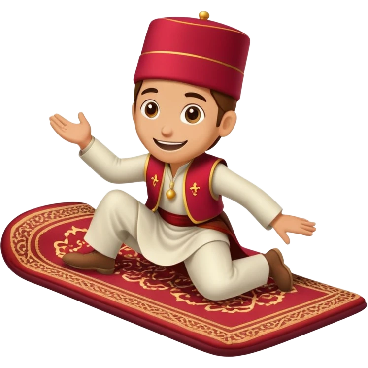 person riding a magic carpet emoji