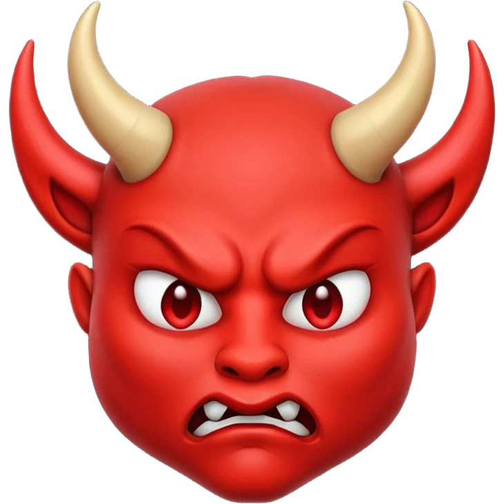 Devil emoji with pouting lips emoji