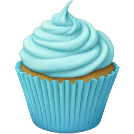 pastel blue cupcake emoji