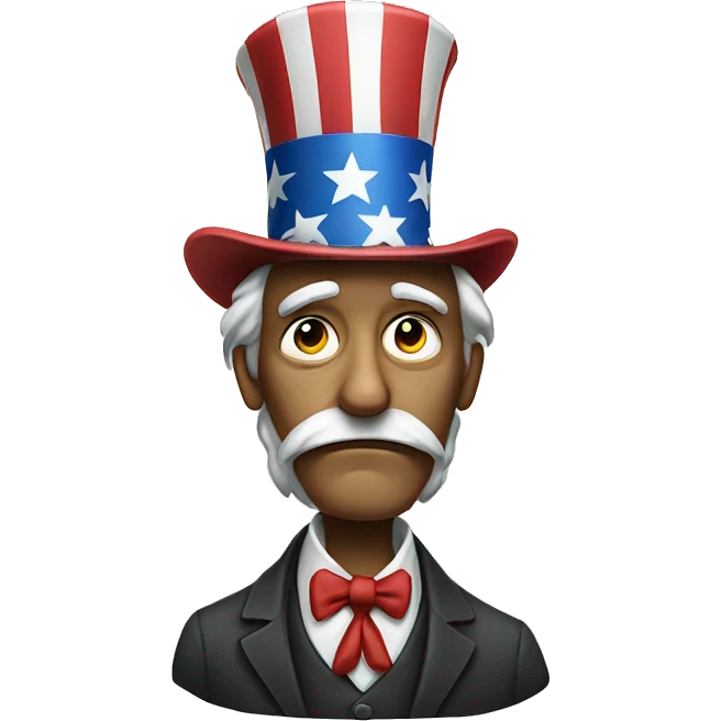 A sad uncle Sam emoji