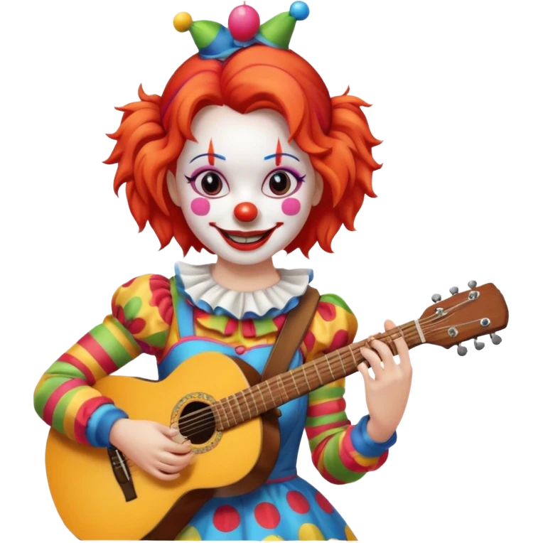  Clown with guitar girl  emoji