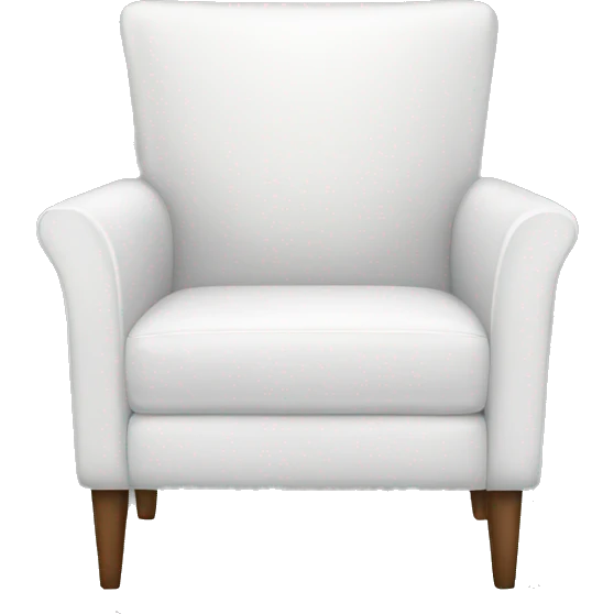 White modern chair emoji