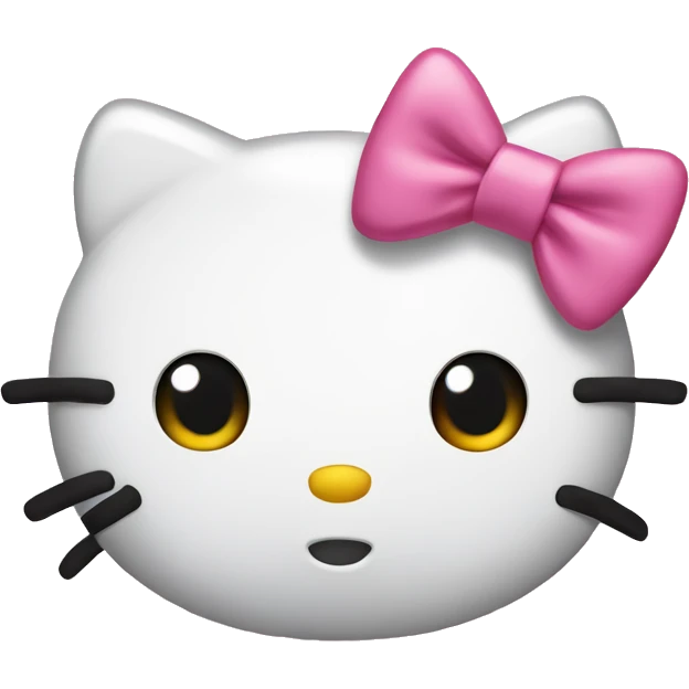 Hello kitty pink bow emoji
