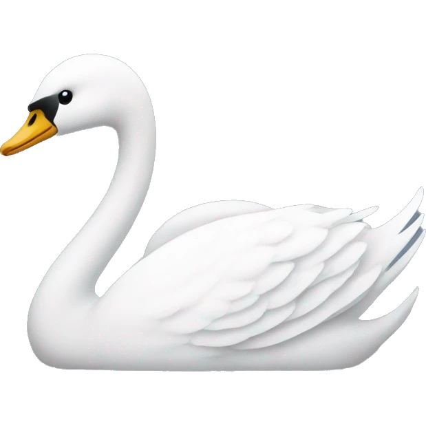 Swan emoji with facing the right side emoji