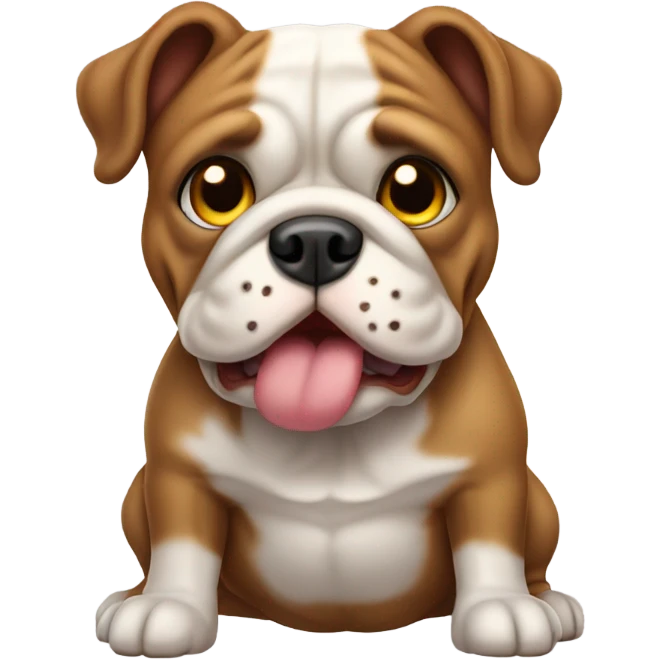 English Bull Dog brown emoji