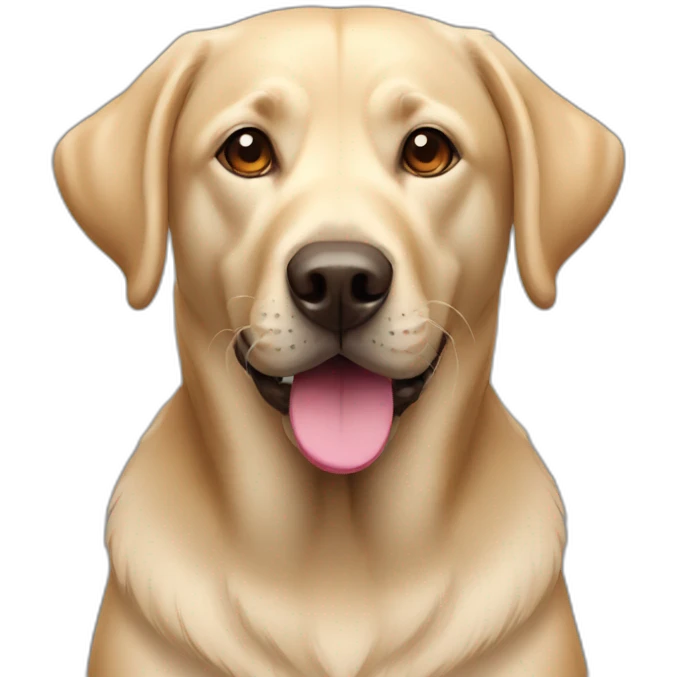 labrador with a ball emoji
