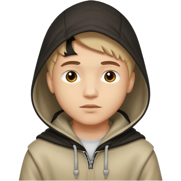 Chico con capucha emoji