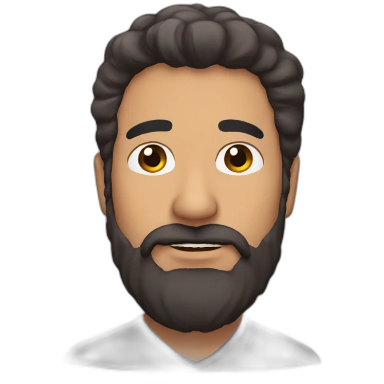 Chico moreno con barba  emoji