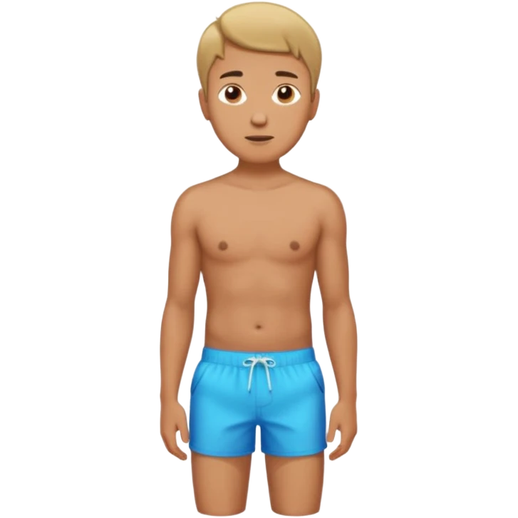 Naked man with penis between his legs emoji