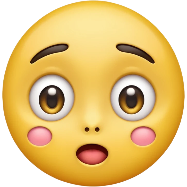Embarrassed shock yellow emoji emoji