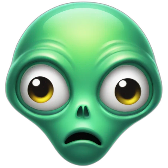 Shocked alien emoji
