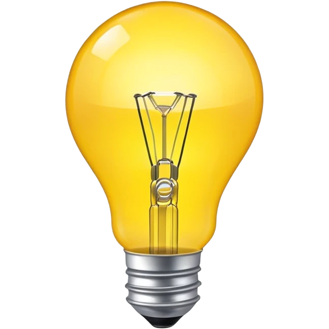yellow light bulb glowing emoji