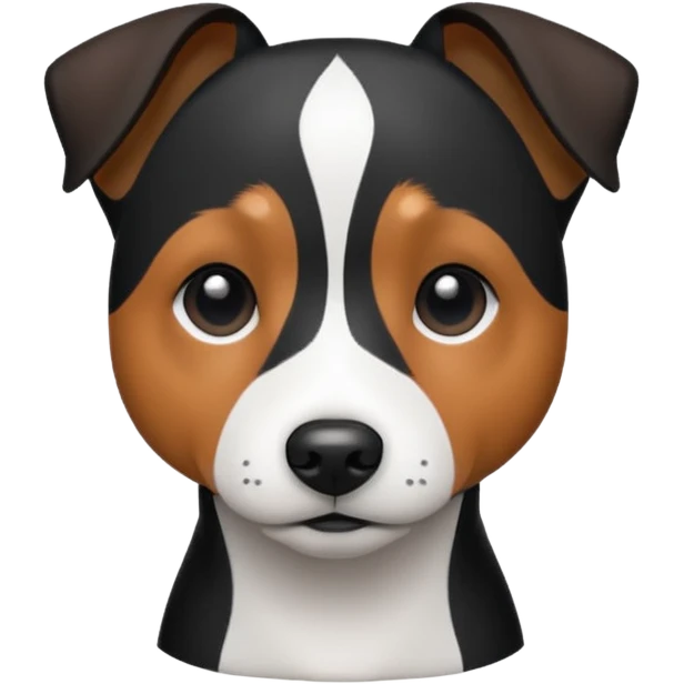 Black and white Jack russell emoji
