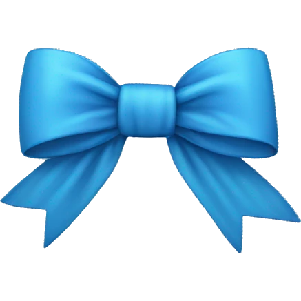 blue coquette bow emoji