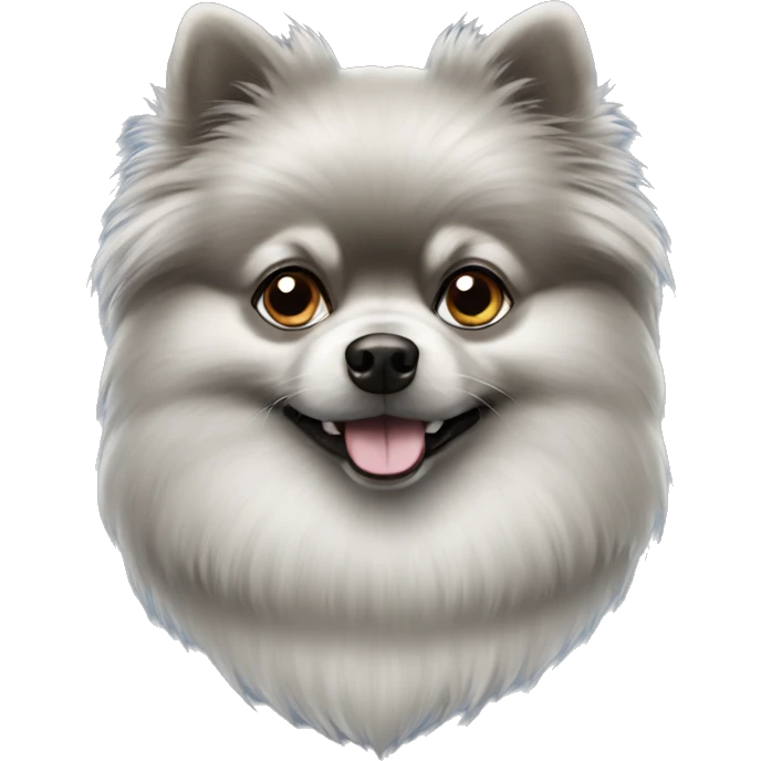 grey pomeranian  emoji