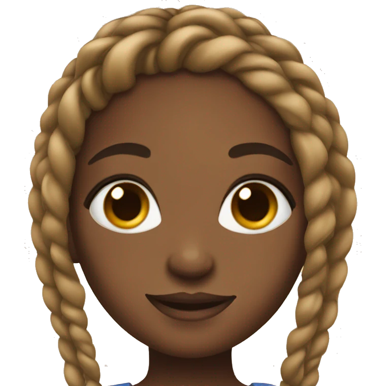 A pretty black girl with braids emoji