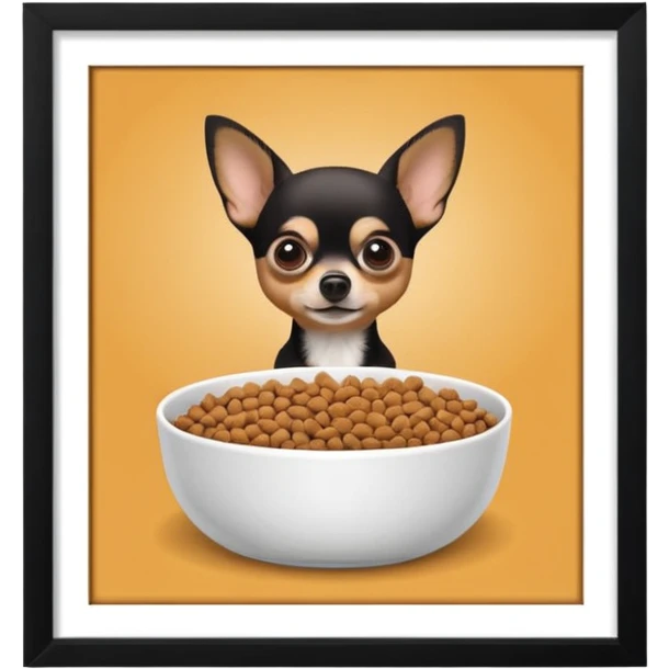 Chihuahua dog food room emoji