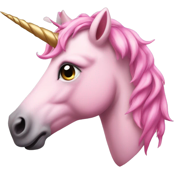 Pink unicorn emoji