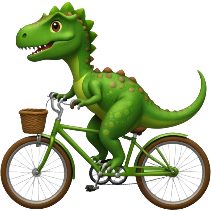 A dinosaur on a bicycle  emoji