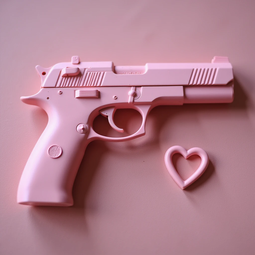 Pink heart pistol emoji