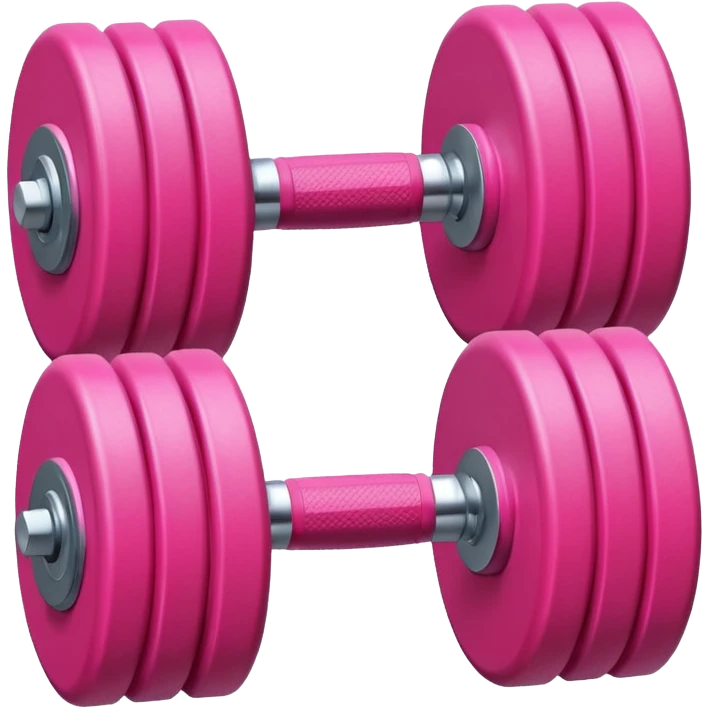 pink gym dumbbells emoji