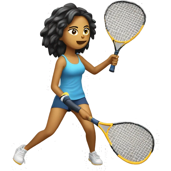 Chica ganando pádel emoji